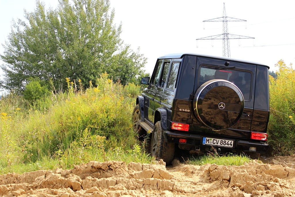 G-Klasse Offroad fahren Heckansicht