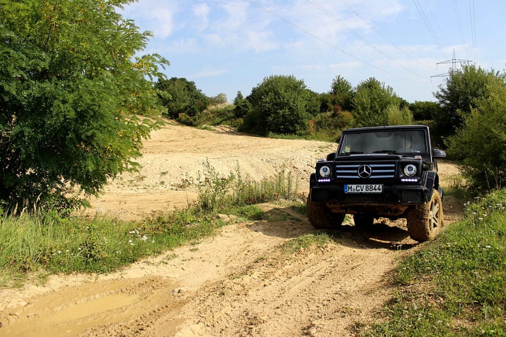 G-Klasse Offroad fahren mit Achsverschränkung