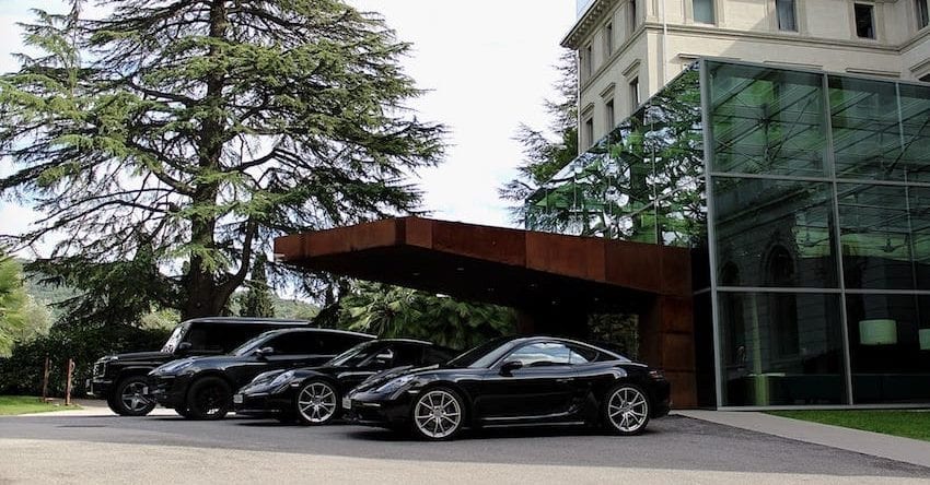 Porsche Tours Fuhrpark am Gardasee