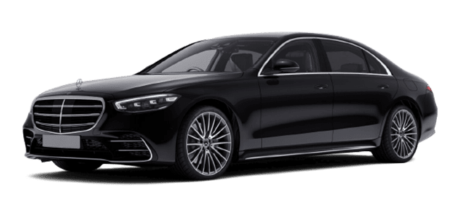 Mercedes S-Klasse Lang schwarz Mietwagen Animation