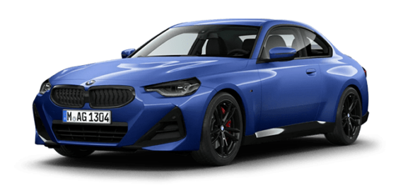 BMW 220i blau Mietwagen Animation