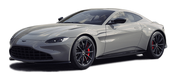 Aston Martin Vantage grau Mietwagen Animation
