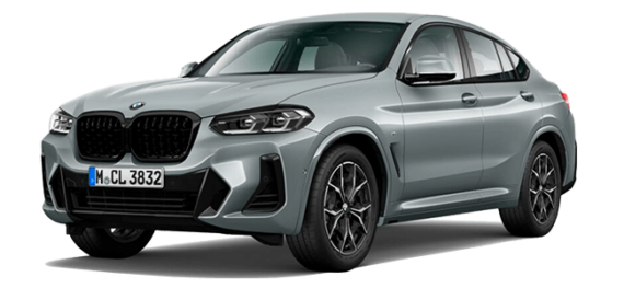 BMW X4 grau Mietwagen Animation
