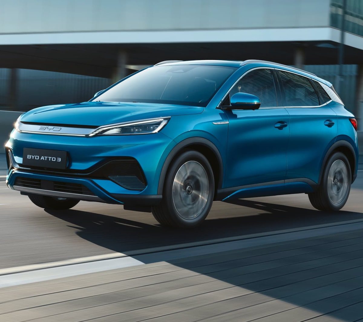 der byd atto 3 in blau